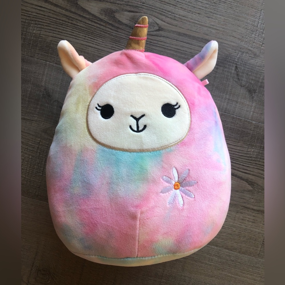 Unicorn tie dye squishmallow
